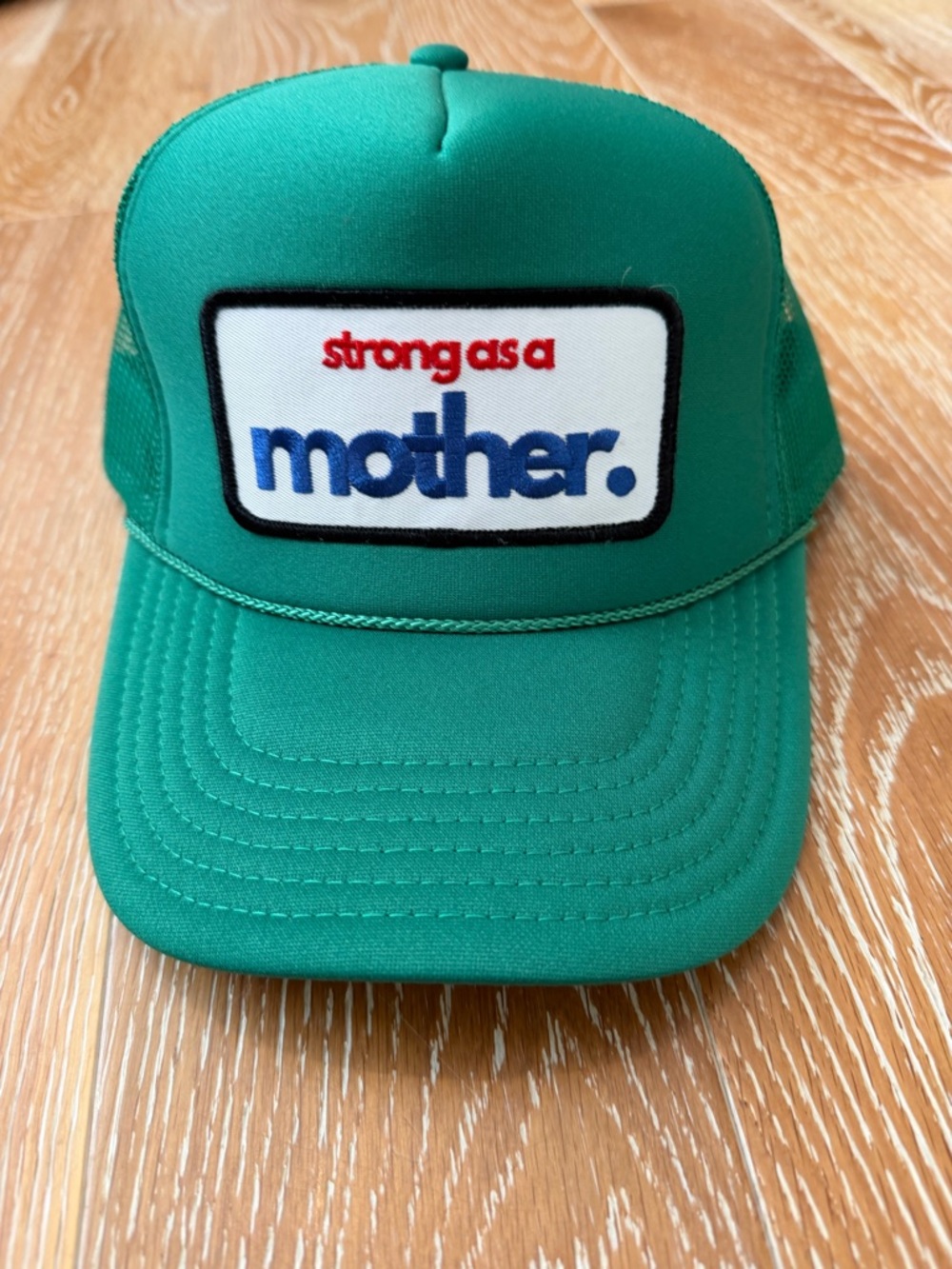 NWT Strong as a Mother Emerald Green Trucker Hat